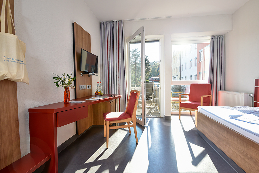 Beispiel Einzelzimmer der Eleonoren-Klinik in Lindenfels-Winterkasten Beispiel Einzelzimmer der Eleonoren-Klinik in Lindenfels-Winterkasten